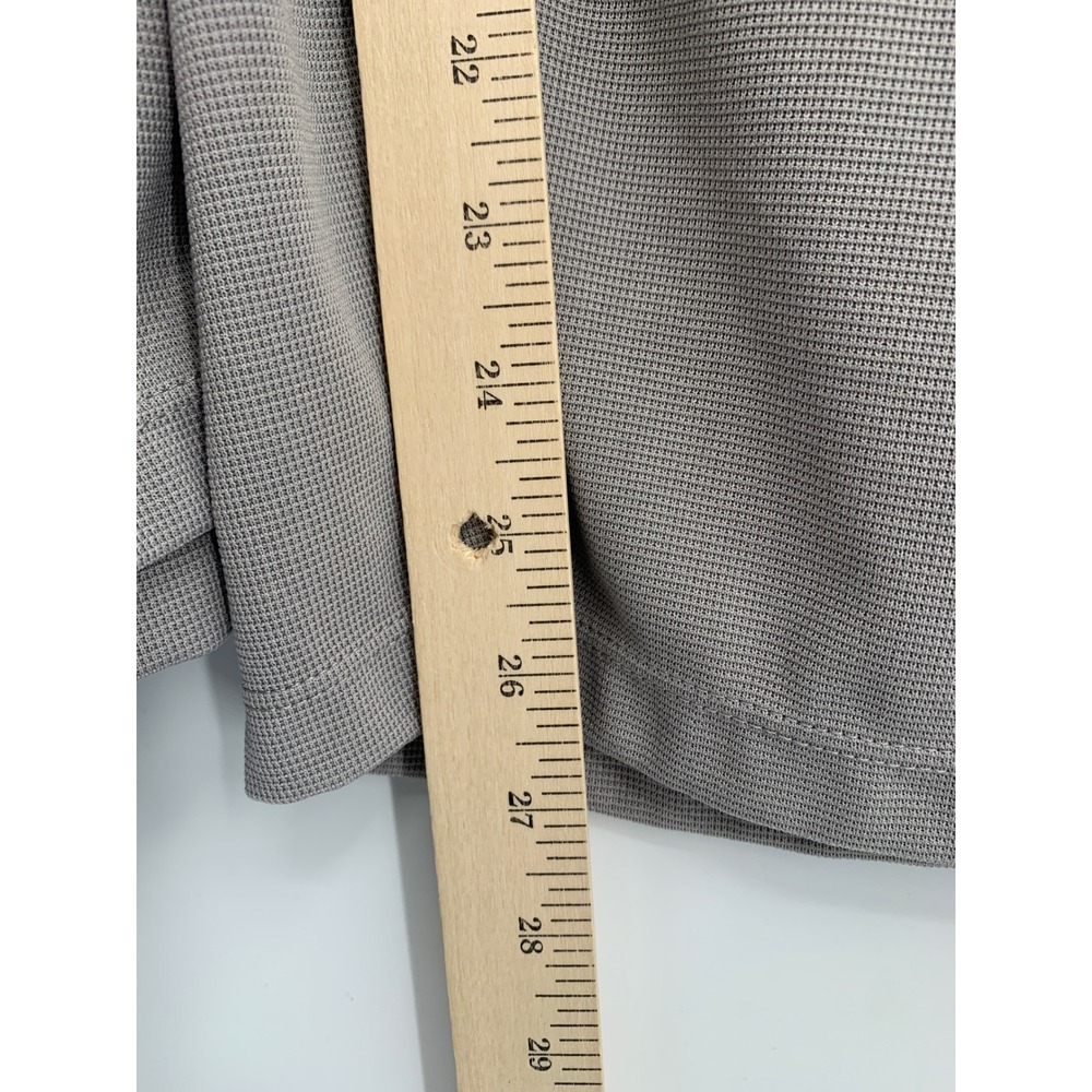 Halara Wide Leg Pants Women 1X Gray Pleated Elastic Waist Waffle Knit Crop - Picture 8 of 10